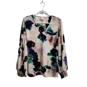 CAbi Multicolor Floral Blouse